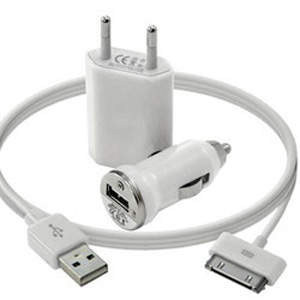 Chargeur USB  3en1 pour iPhone et iPod