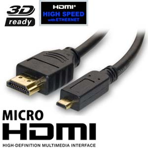 Cble HDMI Mle vers Micro HDMI Mle (1m)